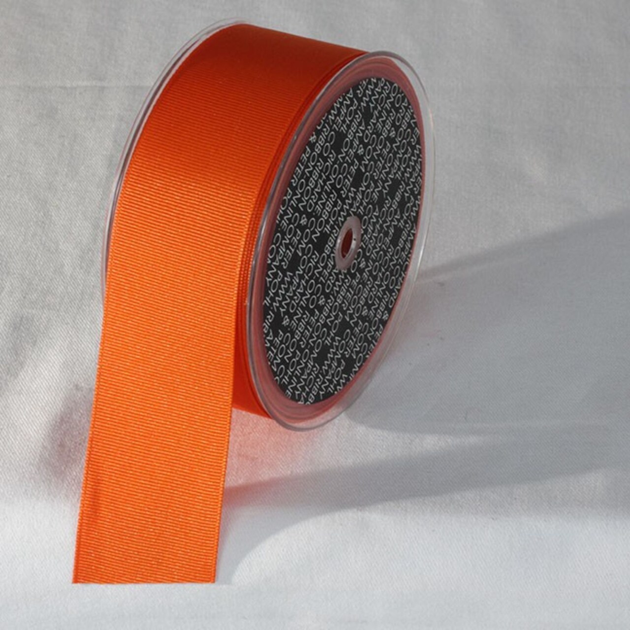 The Ribbon People Mango Orange Striped Pattern Woven Edge Ribbon 1.5" x 22 Yards